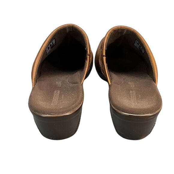 Clarks Marion Coreen Mule Cognac Tan Leather Slip On Comfort Clog Women 9 - Picture 6 of 8